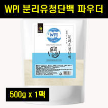 분리유청단백 포대유청 WPI 분리유청 단백질 프로틴 프로테인 보충제 파우더 무맛 부모님 단백질 500g 1팩