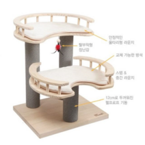 오너클랜 고양이 냥이 원목 캣타워 트윈배드 놀이집 하우스, 쿠팡 1, 단일