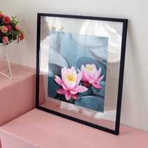 [바보사랑] 투명액자56CmX56Cm_행운을부르는연꽃들[꾸밈], 이미지선택/프레임선택:이미지2/화이트, 상세 설명 참조