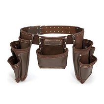 에스트윙 14포켓 프레이머 세트작업 툴 벨트 내구성 가죽 소재 작업용 멜빵용 루프 조절식, 7 포켓 가죽 도구 앞치마