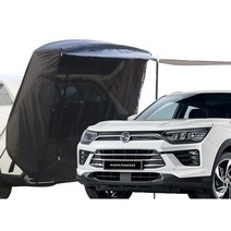 잇템 코란도 티볼리 렉스턴 차박텐트 차박 도킹 차량용 쉘터 차박용 꼬리 트렁크 카 텐트, 폴대형, 라이트그레이, 우레탄창 유(O)