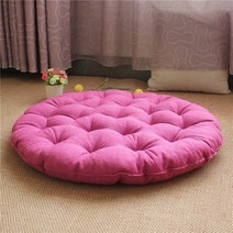 자칠 대형방석 리넨 명상 다다미 라운드 원형방석 12컬러, 75x75cm