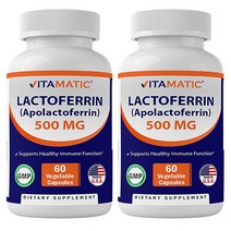 락토페린 500mg 4개월분 60캡슐 2팩 초유 비타매틱