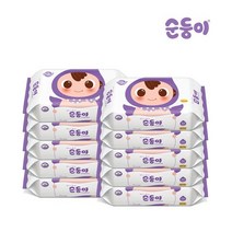 순둥이 프리미엄 엠보싱 물티슈 리필형, 70매, 10팩