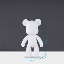 유체 곰 흰색 금형 수제 DIY 그래피티 베어브릭 동상. 부모 자식 취미용. 폭력적인 조각 7 cm. 18 23, 09 17cm 01