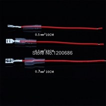 10CM 커스텀 2.8 4.8 6.3 암수 스페이드 커넥터 와이어 하네스 절연 슬리브 포함, 02 1 Female_02 4.8_04 BLUE