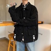골덴점퍼 OVERSIZE 코트 남자 봄 가을스타일 드렌드 고가 와이드 루즈핏 아메카지스타일 눈길을 끄는 3772905923