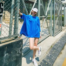 매드시스터 남녀공용 프렌즈 무지 박시 반팔 티셔츠