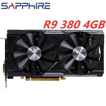 SSH AMD 그래픽카드 메인보드 노트북 SAPPHIRE R9 380 4GB 비디오 카드 GPU AMD 데스크탑 PC 컴퓨터 게임 지도 Radeon R9380 GTX RTX 그래