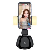 자동 얼굴 추적 휴대폰 셀카봉 스마트 360 회전 홀더 브이로그 라이브 짐벌 스태빌라이저 AI 비디오 삼각대 모바일용, [01] Black