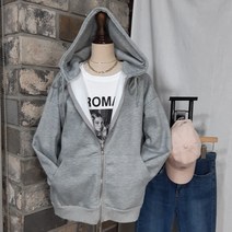 상상그이상 여성용 국내제작 투웨이 후드집업 가성비 좋은 가볍고 따뜻한 기모안감 편안한 마실룩 스타일 좋은 트렌디한 루즈핏 체형커버 키치룩 가성비 좋은 트레이닝