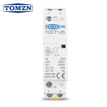 TOCT1 2P 25A 220V230V 5060HZ Din 레일 가정용 ac 모듈러 접촉기 2NO 2NC 또는 1NO 1NC, 25A 1NO 1NC