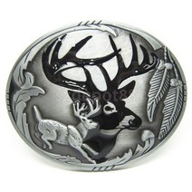 인디언 로데오 3D 사슴 사냥 벨트 버클 엘크 녹용 남성 메탈 빈티지 웨스턴 카우보이