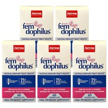 재로우 우먼 펨-도필러스 유산균 베지테리안 캡슐, 60개입, 5개