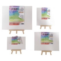 [아주문구] 이젤세트&종이캔버스판넬세트 수채화전용지250g 1개, 15cm*15cm