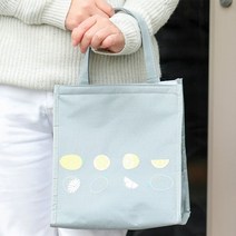 뷰룸 당일배송 후르츠 과일프린트 옥스퍼드 캔버스 보온보냉 이중단열 벨크로 도시락가방 피크닉 직장인 런치백 아기이유식 미니 파우치