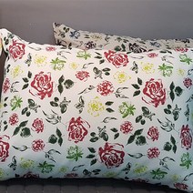 흑장미 린넨 베개커버 50x70 [SN:59096F#623], [W59096F], [색상]▷흑장미(베이지)