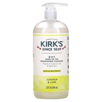 Kirks 3in1 헤드 투 토 너리싱 클렌저 주니퍼 및 라임 946ml(32fl oz)