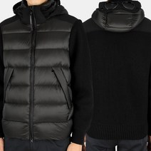 디몬트 22 F/W CP컴퍼니 남성 고글 렌즈 후드 니트 패딩 자켓(블랙) 13CMKN178A 006390M 999