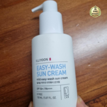 일리윤 저자극 이지워시 선크림 SPF50+ PA++++, 90개, 150ml