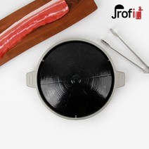 프로핏 가정용 업소용 캠핑용 삼겹살 동상이몽 조충현 솥뚜껑고기불판 30cm, 33센티