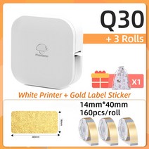 스티커인쇄기 라벨제작 폼텍라벨지 스티커라벨기Phomemo-Q30 D30 미니 열전사 라벨 스티커 프린터 휴대폰, 06 Q30 add 3gold 14x40