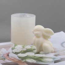 DIY 양초 금형 귀여운 3D 부활절 토끼 수지 실리콘 무스 케이크 초콜릿 디저트 만들기 용품, [02] A