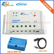 캠핑카 카라반 30A 레귤레이터 PWM 솔라 패널 배터리 충 12V 작업 MT50 원격 측정기 기능 LS3024B, 05 with wifi and USB