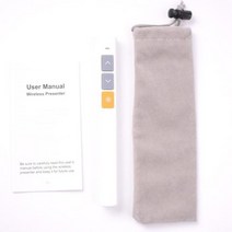 휴대용 무선 스캐너 미니 프리젠 테이션 포인터 파워 포인트 발표자 교육 회의용 리모콘 원격 제어 펜, 흰색 가방, 흰색(가방 포함), White with bag