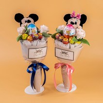 미키/미니 인형꽃다발 킨더조이 츄파춥스 발렌타인데이 화이트데이 로즈데이 생일 기념일 졸업 선물, 미키마우스(킨더조이보이)