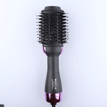 가정용 미용실 트리플 전기 드라이기 스트레이트 발열 바람빗 볼륨 고데기, 보라색 플라스틱 불고 빗, 영국 표준