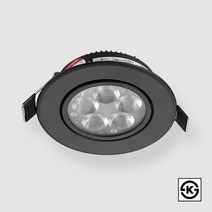 LED 5W 매입등 3인치 휴빛 다운라이트 V2 블랙 MR16 할로겐 대체용, 전구색(노란불빛)