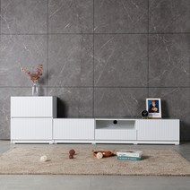 힐링가구 로키 북유럽 화이트 템바보드 백경 거실장 TV다이, 04_600 장식장