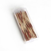Bamboo Factory [고급과일꽂이] 일자꼬임-빨강 대나무 과일꽂이 요지 티포크 (04)