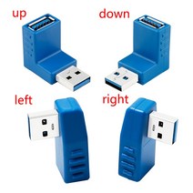 스테디 캠 카메라 봉 모노포드 삼발이 USB 커넥터 9도 왼쪽 오른쪽 위로 아래로, Blue For USB 3.0, left