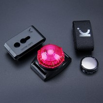 펫니멀리즘 강아지 야간 LED 안전 펜던트 집게형, 핑크