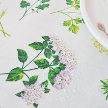 린넨 라미네이트 원단 Herb garden