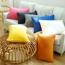 여름 간절기 순면 사각 베개 커버 빈티지 원색 시원한 베갯잇