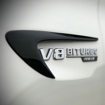 모터스파이벤츠 휀다 포인트 엠블럼 몰딩 BITURBO 4MATIC, 01. V8바이터보 (실버A타입)