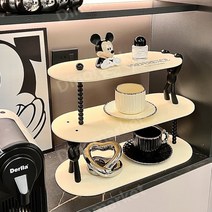 선반 커피 수납함 주방 가구 틴케이스 서랍장 보관 랙 커피 머신 스토리지 인테리어 소품, 3단 스토리지 랙