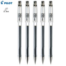 PILOT 하이테크-C 0.4mm 5개 파일롯트 HI-TEC-C 젤 잉크 볼펜, 블랙5개
