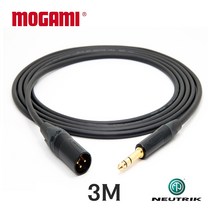 MOGAMI 2534 XLR(수) + 55(TRS) 모가미 뉴트릭 골드 케이블 3M