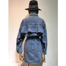 린온트리 롱 데님 원피스 코디 A라인 H라인 퍼프 프릴 뷔스티에 셔츠형 청 디자