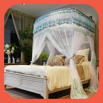 사각모기장 캐노피모기장 캐노피 침대 모기장 120X200CM 그린