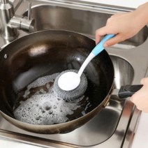 냄비수세미 후라이팬수세미 스텐냄비세척 설거지솔 손잡이철수세미