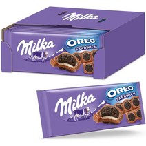 Milka 밀카 스위스 정통 오레오 샌드위치 알파인 밀크 초콜릿 바 92g 15개 1팩