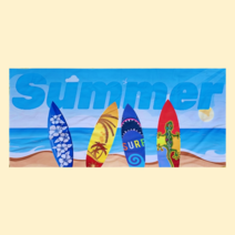 다다호호 서핑 워터파크 비치타올, 멀티컬러