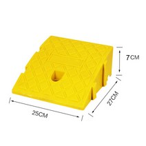 경사로발판휴대용 경량 커브 램프 헤비 듀티 플라스틱 임계 키트 자동차 트레일러 트럭 자전거 오토바이에, 04 Yellow A