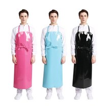 시둥마켓 +[시둥마켓]+_ 발수앞치마 조리사앞치마 실습앞치마 식당앞치마 시장앞치마, 양면코팅 방수앞치마(100), 레드/목끈형