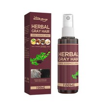 헤어 다크 닝 스프레이 100ml 회색 모발 영양 두피 감소 천연 허브 세럼 흰색에서 검은 케어로 전환, [01] 브라운
